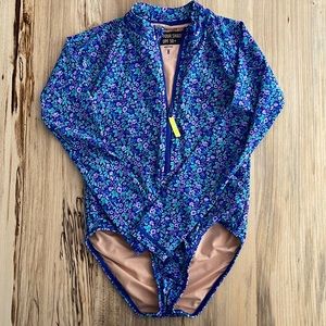 Never worn J.Crew Crewcuts size 8 rash guard swimsuit